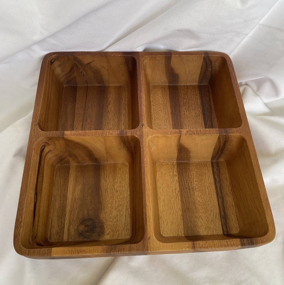 The Cellar Wooden Quadruple Serving Tray